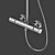 Hansgrohe Croma Select E 180: Ultimate Shower Column 3D model small image 3