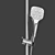 Hansgrohe Croma Select E 180: Ultimate Shower Column 3D model small image 5