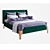 Elegant Milan Bed by Woodsoft 3D model small image 2