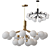 Modern Glass Sphere Chandelier 3D model small image 1