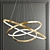 Trend Gold Ring Chandelier - Sleek and Stylish 3D model small image 2