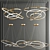 Trend Gold Ring Chandelier - Sleek and Stylish 3D model small image 6