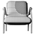 Elegant Tribeca Armchair 3D model small image 5