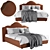 Luxury King Size Bed 3D model small image 1