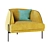 Elegant Caillou Armchair by Liu Jo 3D model small image 1