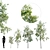 Blossoming Grove Saplings Set 3D model small image 1