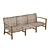 Natural Finish Isola Sofa: High Quality, Perfect for Interior Visualization 3D model small image 1