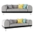 Stylish Linear Shore Sectional 3D model small image 1