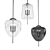 Modern Glass Pendant Lamp with 4 Lights 3D model small image 1