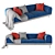 Elegant Shore Sectional Sofa 3D model small image 1