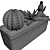 Title: Mini Cacti Pot: Tabletop Succulent Display 3D model small image 3