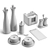 Elegant Table Decor Set+Dispenser 3D model small image 2