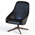 PUK-M-Montis: Stylish Armchair with Solid Wood and Aluminium Swivel Base 3D model small image 3