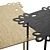 Elegant Flat Lace Coffee Table 3D model small image 7