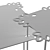 Elegant Flat Lace Coffee Table 3D model small image 9