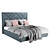 Versatile Bed Frame with Three Headboard Options - 1800 x 2000 Size 3D model small image 2