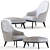 Contemporary Jane Lounge Armchair 3D model small image 1