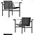 Modern Outdoor Seating & Dining Set 3D model small image 4