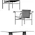 Modern Outdoor Seating & Dining Set 3D model small image 5