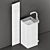 Flaminia Monowash: Elegant Ceramic Washbasin 3D model small image 2