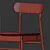 Modern Bamboo Dining Set 3D model small image 5