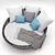 Elegant Tosca Daybed: Comfort and Style at its Finest 3D model small image 2