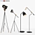 Elegant Pliverr Floor Lamp Set 3D model small image 1