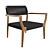 Woven Black Rope Lounge Chair 3D model small image 2