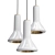 Whistle White Pendant Lamp 3D model small image 1