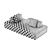 Domenico Large Modular Bench 3D model small image 3