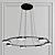 THERETRO CARY Metal Acrylic Black Chandelier 3D model small image 2