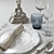 Elegant Table Setting with Candlestick 3D model small image 4