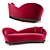 Elegant Courbe Sofa by Christopher Guy 3D model small image 2