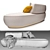 Elegant Swan-inspired Sofa & H&M Décor 3D model small image 4