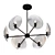 Elegant Glass Disc Chandelier 3D model small image 2