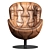 Tribeca Pele Armchair: Handcrafted Tuscan Leather Luxury 3D model small image 2