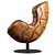 Tribeca Pele Armchair: Handcrafted Tuscan Leather Luxury 3D model small image 3