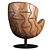 Tribeca Pele Armchair: Handcrafted Tuscan Leather Luxury 3D model small image 4