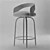 Ergonomic Metal Bar Stool 3D model small image 5