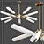 Nerola Gold Metal and Glass Chandelier 3D model small image 1