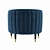 Elegant Juno Fluted Velvet Chair 3D model small image 4