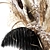 Title: Black Feather Bouquet: Dried Floral Elegance 3D model small image 2