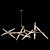 Golden Tear Chandelier: 14-Bulb Elegant Lighting 3D model small image 2