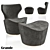 Elegant Lounger: Armchair Grande 3D model small image 1