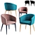 Sleek Torino Chair // Габарит 600 х 580 х h770 мм 3D model small image 1