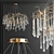 Elegant Double Tear Chandelier 3D model small image 2