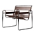 Sleek Wassily Chair - Russian Design 3D model small image 1