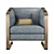 Elegant Yvette Accent Chair 3D model small image 2