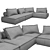 Modular Sofa Alta: 4000X2700mm H1040mm 3D model small image 1