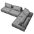 Modular Sofa Alta: 4000X2700mm H1040mm 3D model small image 2